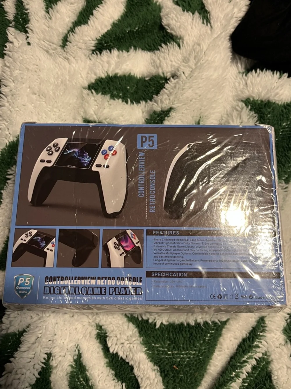 Retro Console Handheld Game Player - Blue P5 Digital Game Player